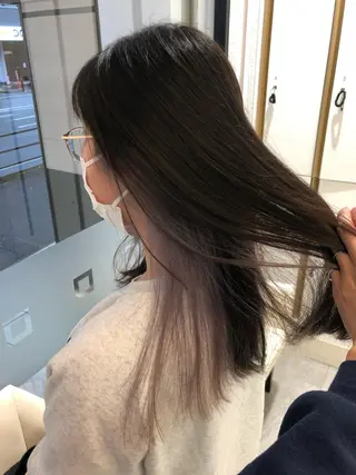 ロング カラー 渕向 克海のヘアスタイル