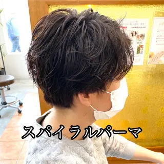 ショート パーマ メンズ ✨髪質改善専門店✨ QOLU✨のヘアスタイル