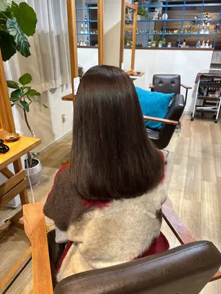 セミロング カラー RINNO🌷透明感 カラー/縮毛矯正のヘアスタイル
