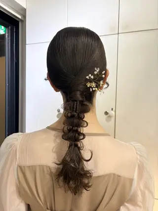 セミロング カラー ヘアアレンジ 梅田/透明感カラー 🤍narumiのヘアスタイル