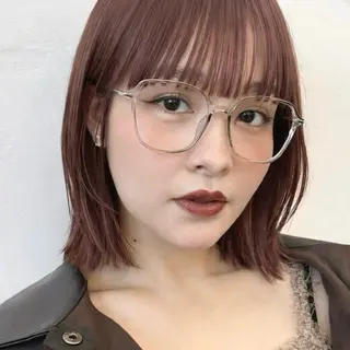 ショート カラー ヘアアレンジ 顔周りカット×透明感 カラー💫AINAのヘアスタイル