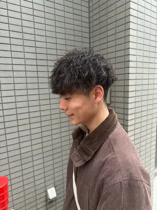 パーマ メンズ 吉田 剛のヘアスタイル