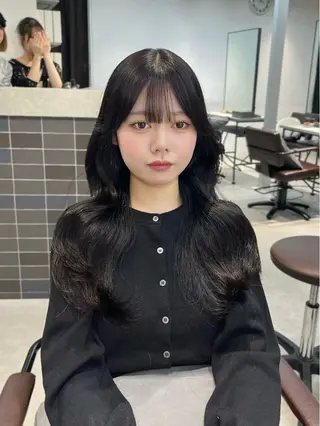 カラー ヘアアレンジ 似合わせ顔まわり カット💛森尾真由美のヘアスタイル