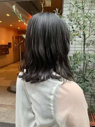 セミロング カラー ヘアアレンジ 🫧透明感カラー/ ボブ/小笠原汐海🪽のヘアスタイル