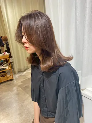 ミディアム カラー 髪質改善 Aime 北花田 縮毛矯正 サロン 【エメ】所属・【Aime】 ユウアのヘアスタイル