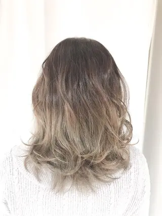 セミロング カラー ヘアアレンジ レイヤー×ヘッドスパ *保田遥*のヘアスタイル