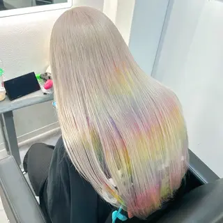 ロング カラー ブリーチ&エクステ 🥀ケアカラー特化のヘアスタイル