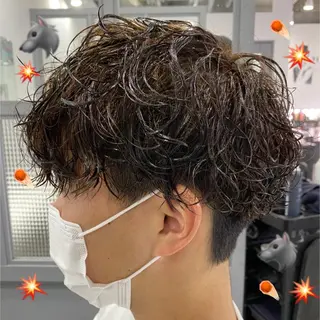ショート カラー パーマ メンズ 🖤韓国艶髪 RINA🖤のヘアスタイル