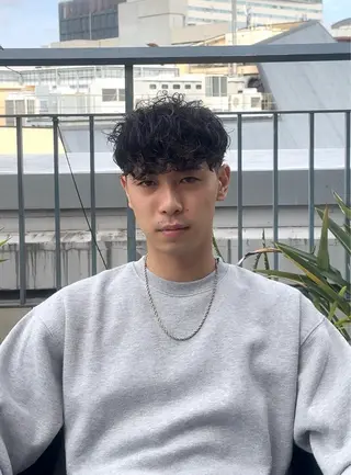 パーマ メンズ 杉村 一輝のヘアスタイル