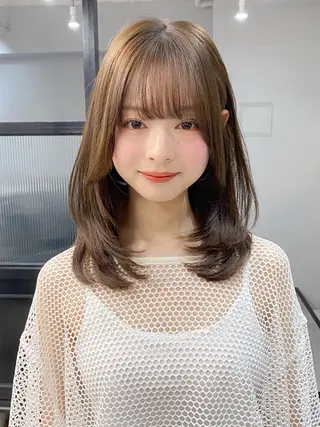 ミディアム カラー レイヤー×髪質改善✨ 渋谷/佐藤侑哉のヘアスタイル