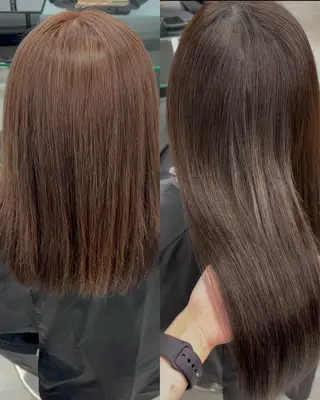 ミディアム カラー 羽エクステ/シール エクステ/横浜駅5分のヘアスタイル