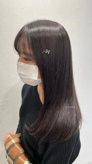 セミロング ふわモテ/艶カラー yuki♡♡のヘアスタイル