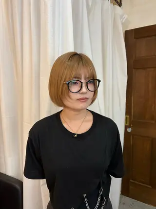 ショート 顔周りカット ピンク カラー🩰りりのヘアスタイル
