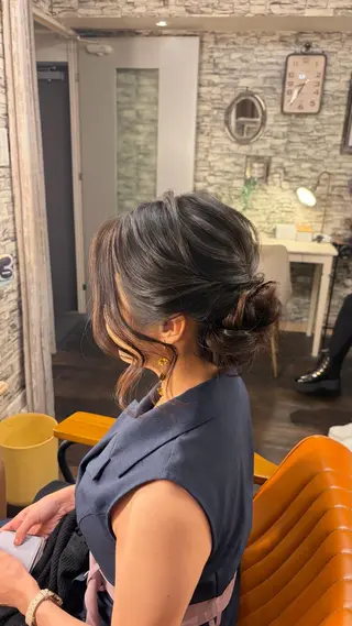 セミロング ヘアアレンジ hair make  Lucciのヘアスタイル