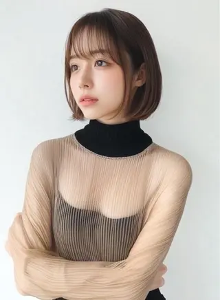 ミディアム 韓国風/髪質改善/ ナガヤアキラのヘアスタイル