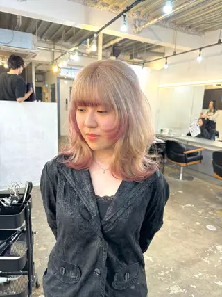 ミディアム カラー ✂韓国レイヤー 🦋みやび🪽のヘアスタイル