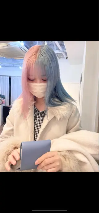 ミディアム 水原　悠吾 ELISS　ブリーチのヘアスタイル