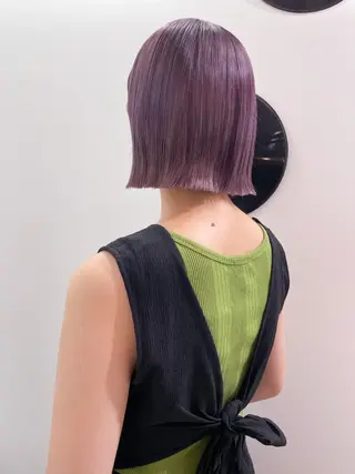 ミディアム カラー パーマ 💖美髪矯正💖 辻未侑のヘアスタイル