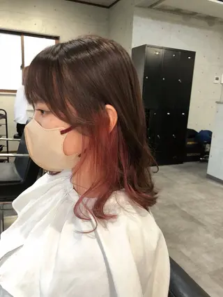 セミロング REVE美容室 REVEマツエクのヘアスタイル