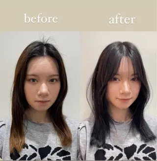 ミディアム ❤︎︎韓国ヘア❤︎︎ 𝑺𝒉𝒊𝒉𝒐のヘアスタイル