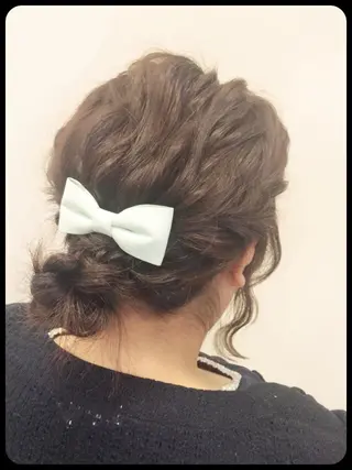 ミディアム ヘアアレンジ 沢田 瞳のヘアスタイル