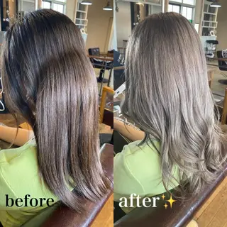 セミロング タカツド ユウキのヘアスタイル