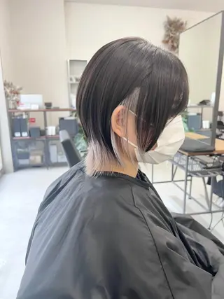 ミディアム 江坂エリア最安値◎ ブリーチ*土田のヘアスタイル