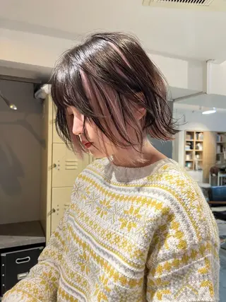 ショート カラー happy  man 🌸クロスパーマ🌸のヘアスタイル