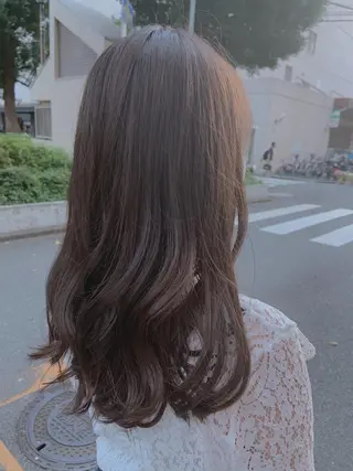 セミロング カラー ヘアアレンジ 韓国hair🦋 Nanaのヘアスタイル