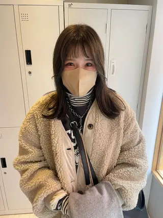 ミディアム カラー 髙橋奈緒子 ⭐︎newi京橋のヘアスタイル