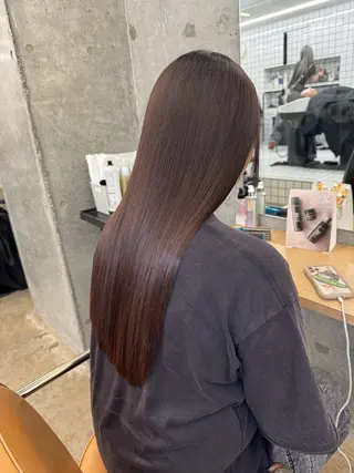 ロング 縮毛矯正×髪質改善× 艶髪カラー 吉原和磨のヘアスタイル