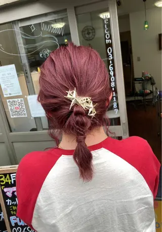 セミロング カラー ヘアアレンジ 田牧 みゆきのヘアスタイル