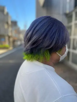 ミディアム コテ巻き風パーマ 🦋にこ🦋のヘアスタイル