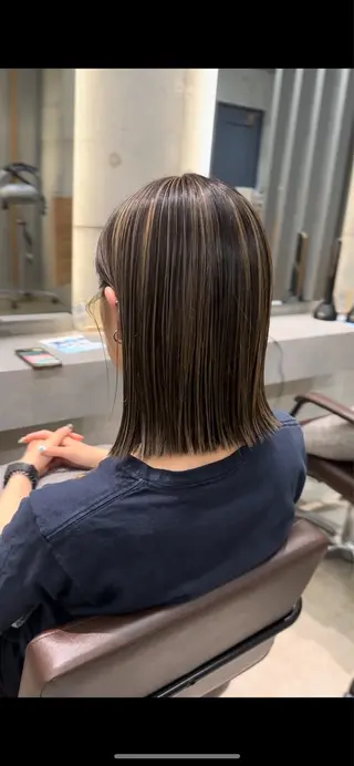 ミディアム カラー Watanabe Maiのヘアスタイル