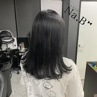 セミロング カラー ジユン 지윤のヘアスタイル