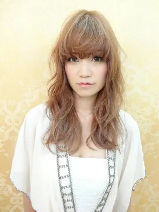 ロング パーマ 神野 雅樹のヘアスタイル