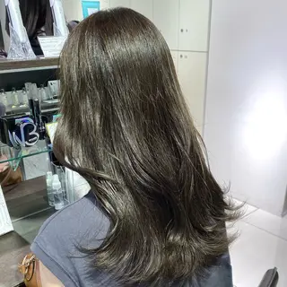 セミロング カラー ヘアアレンジ ブリーチなしカラー /新百合ヶ丘/安形翔のヘアスタイル