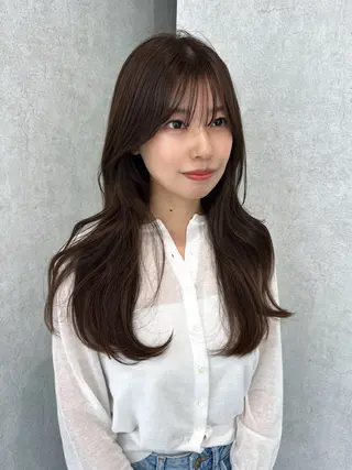 ロング カラー 韓国レイヤーカット/ 艶カラー/ noaのヘアスタイル