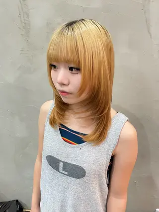 ミディアム la fith hair too.所属・la fith hinaのヘアスタイル