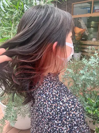ロング カラー ハイトーン/メンズ/ ウルフ特化   小松のヘアスタイル