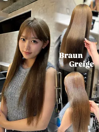 ロング カラー 赤木 雅のヘアスタイル