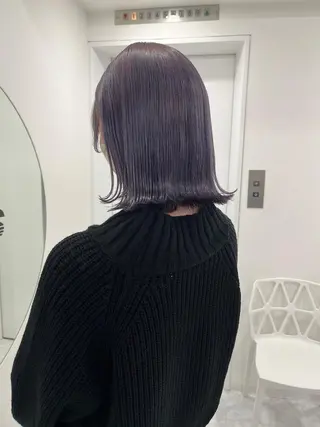 セミロング 🤍ハイトーン寒色 🤍MADOKAのヘアスタイル