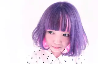 ミディアム 派手髪 美容師JUNのヘアスタイル