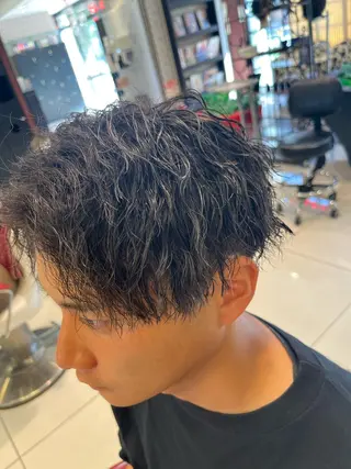 ショート パーマ メンズ ブリーチパーマ🌍 正木天のヘアスタイル