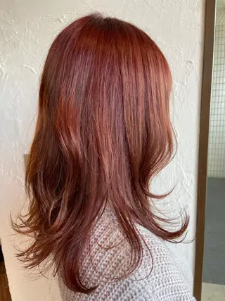 セミロング カラー 宮本 玲那のヘアスタイル