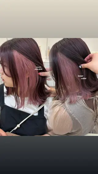 ミディアム カラー NIKO/名古屋/ 髪質改善/艶髪のヘアスタイル