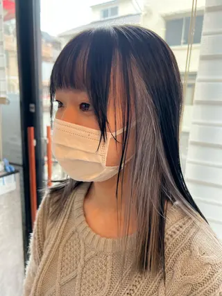 ミディアム カラー Ripps長居所属・メテオ ／ヘアカラー 西川菜実のヘアスタイル