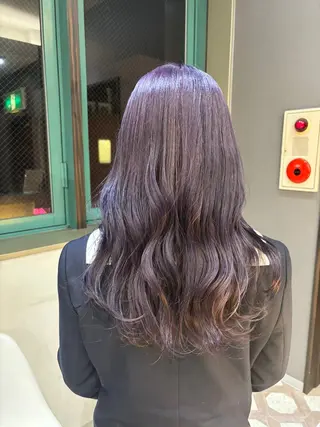 ロング ブリーチなしWカラー ヘアセット菜希のヘアスタイル