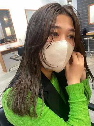 ミディアム カラー 砂原 ひよりのヘアスタイル