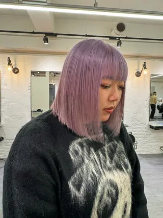 ミディアム 赤み無し柔らかカラー 【梅田】madokaのヘアスタイル